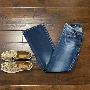 Express Rerock boot cut Jean, Size 4S